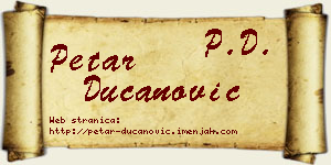 Petar Ducanović vizit kartica
